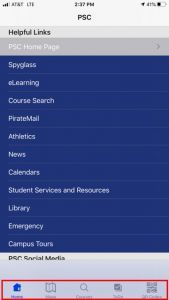 decorative image of HomeScreenTabs , Pensacola State College Mobile App 2020-02-26 09:14:22