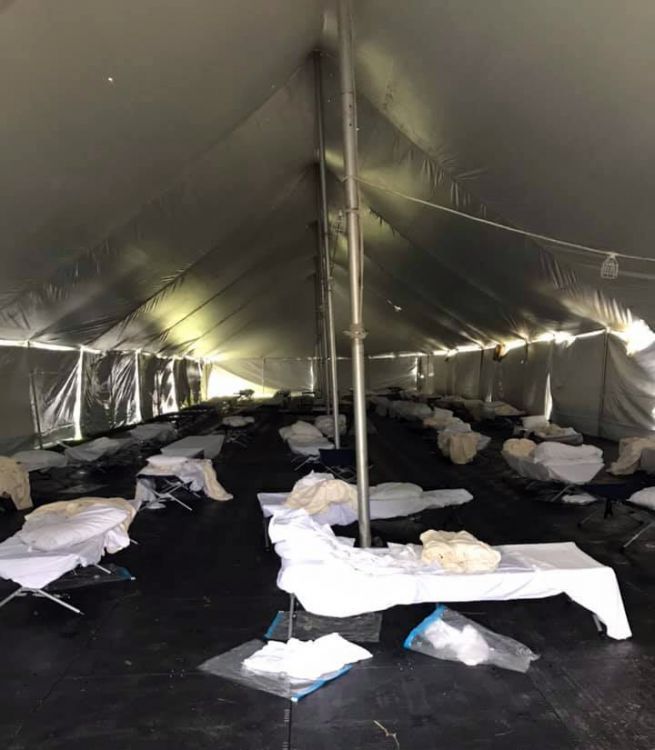 decorative image of insidetent , PSC’s Pensacola campus used as emergency staging area after Hurricane Sally 2020-09-28 10:26:49