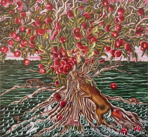 Apple Tree by Jacqueline Bishop 2013 decorative image of Apple-Tree-by-Jacqueline-Bishop-2013 , 2017 Switzer Distinguished Artist Jacqueline Bishop featured at PSC Switzer Gallery Aug. 21-Oct. 6 2017-08-22 09:48:38