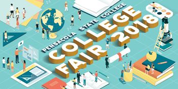 PSC-College-Fair-2018-Postcard decorative image of PSC-College-Fair-2018-Postcard , Pensacola State to host three College Fairs in September 2018-08-22 07:45:53