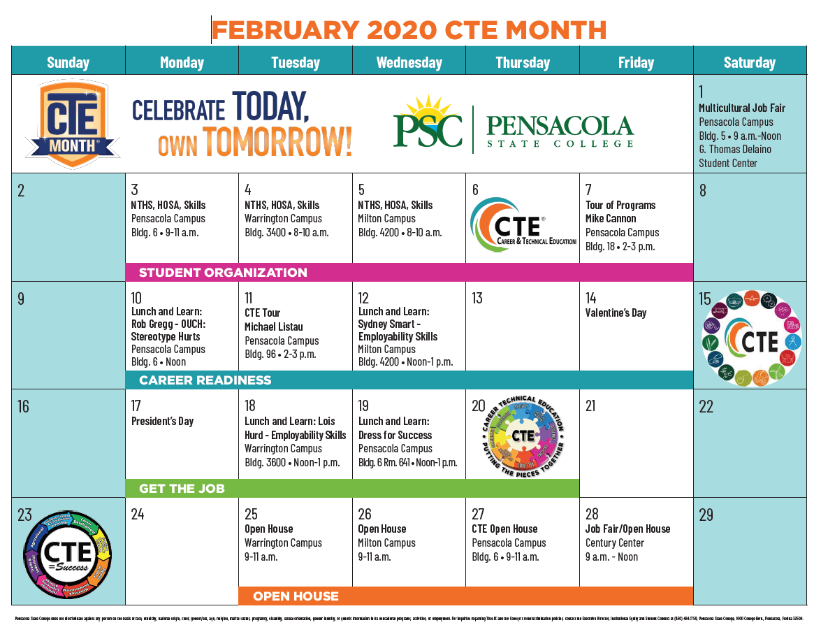Pensacola State College PSC celebrates national CTE month with a job