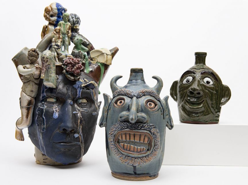 Face_Jug_Group-for-banner decorative image of Face_Jug_Group-for-banner , Southern Appalachia meets academia in new folk-pottery exhibit at PSC Anna Lamar Switzer Center 2021-05-19 11:11:10