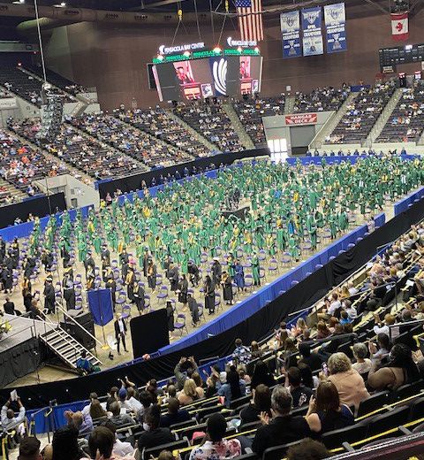 aerial3 decorative image of aerial3 , PSC grads, family celebrate at May 9 commencement 2021-05-13 10:41:11