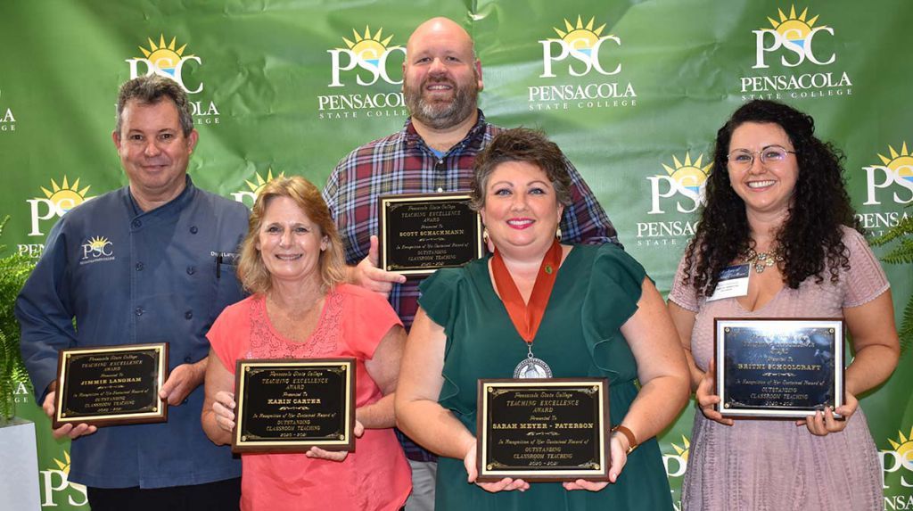 decorative image of 2021winners , Pensacola State honors Academy of Teaching Excellence inductees 2021-10-01 11:27:47