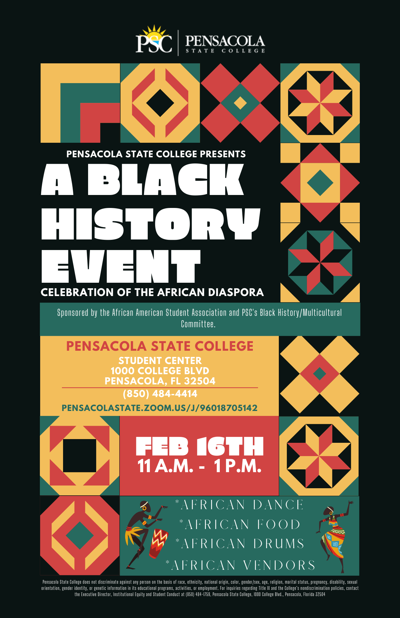 decorative image of BlackHistoryEvent2022 , PSC African-American Student Association hosts African Diaspora commemoration as part of Black History Celebration on Feb. 16 2022-01-26 11:33:56
