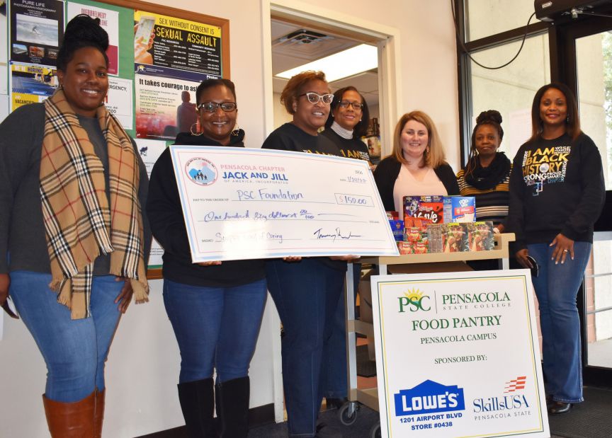 Food Pantry donation decorative image of Food-Pantry-donation-scaled , Jack and Jill of America Inc. chapter donates money, food to PSC Food Pantry 2022-02-02 11:53:08