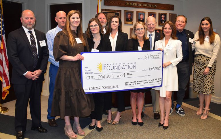 STEM BLDG. NAMING 1 decorative image of STEM-BLDG.-NAMING-1 , Announcing the Bear, Jones, Moore, and Reeves STEM Building: PSC supporters donate $1M in scholarships for students 2022-03-02 08:04:00