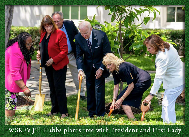 decorative image of tree-planting , WSRE’s Jill Hubbs plants tree with President and First Lady on White House Lawn on Memorial Day 2022-06-09 08:30:01