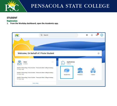 decorative image of Student-Workday-Registration , PSC Workday for Students 2022-08-24 10:50:38