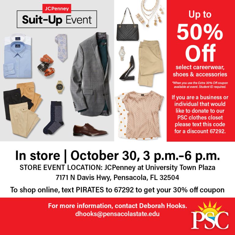 decorative image of instagram , Up to 50 percent off at 3rd Annual PSC Suit-Up Event at J.C. Penney 2022-10-28 09:21:16