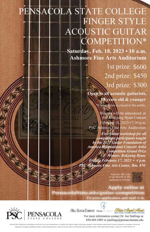 decorative image of 115290-PSC-Guitar-Comp-Poster-sm , PSC Finger Style Acoustic Guitar Competition set for Feb. 18 2023-01-26 08:30:59