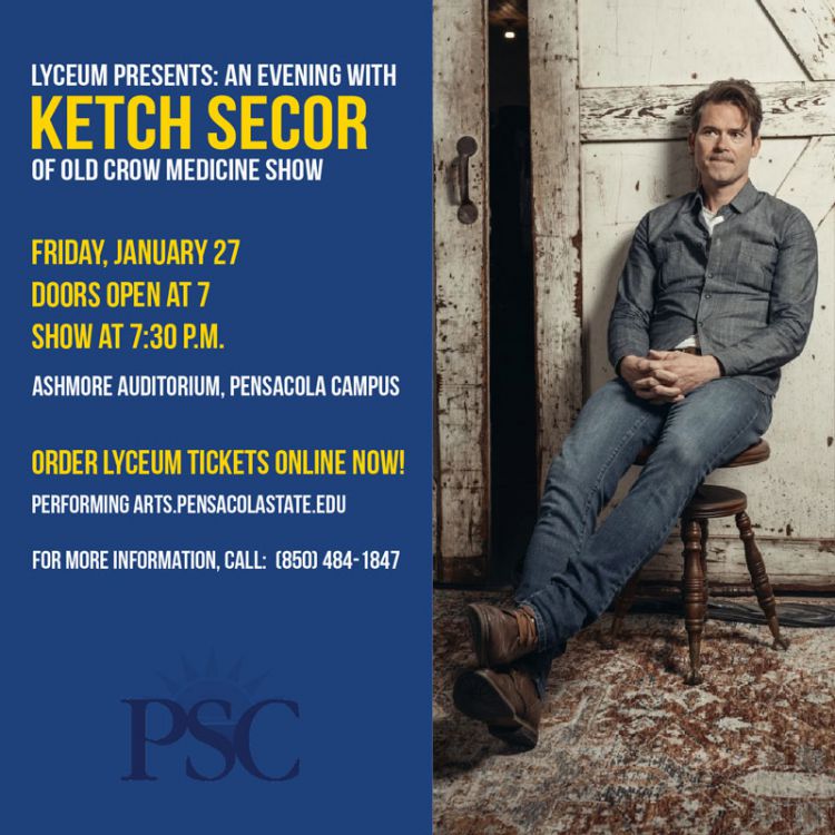 decorative image of Ketch-Secor-Lyceuem-Event_Social-Media1-02-2 , Grammy winner Ketch Secor kicks off PSC Spring Lyceum Series 2023-01-12 08:48:58