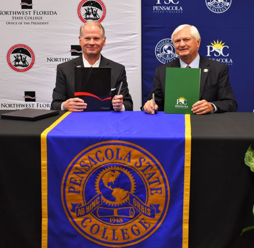 PSC-NWFSC articulation agreement decorative image of PSC-NWFSC-articulation-agreement-scaled , Pensacola State, Northwest  Florida sign 2+2 articulation agreement 2023-06-22 16:33:11
