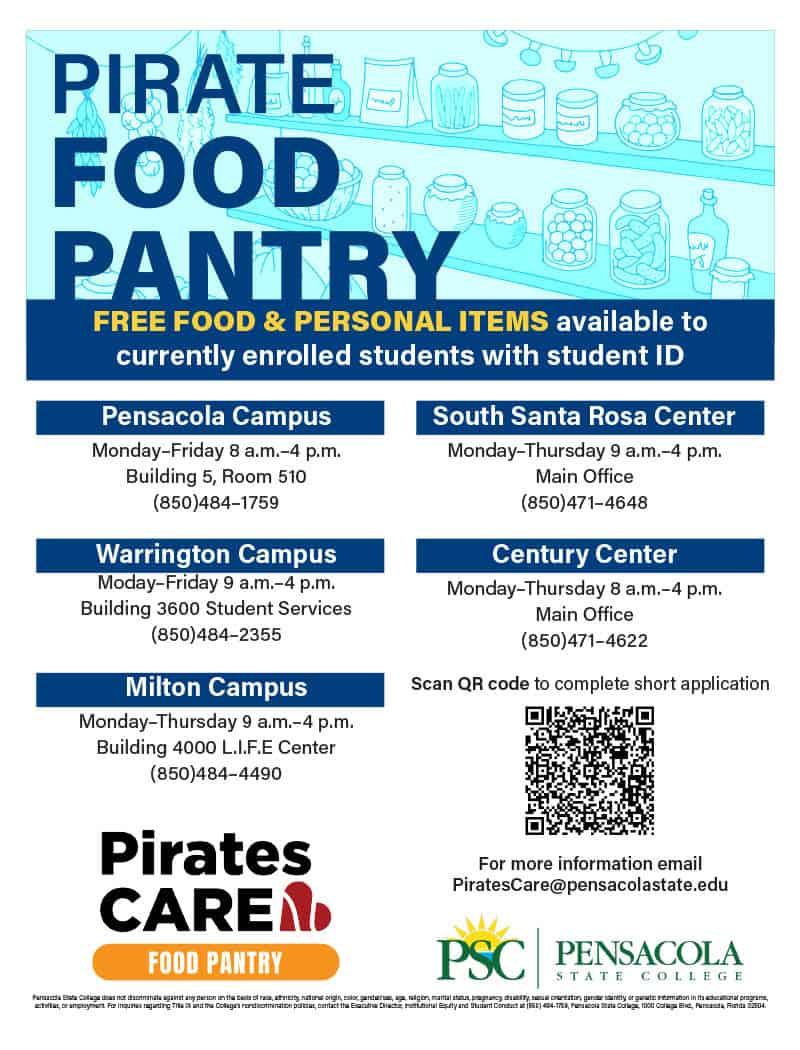 Pirates Care | Pensacola State College | (850) 484-1000