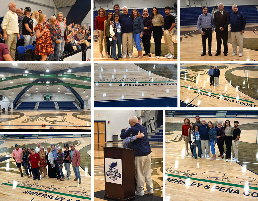 decorative image of Court-Naming , PSC names basketball court in honor of Joe Ambersley, Coach Pete Peña 2023-10-17 12:34:01