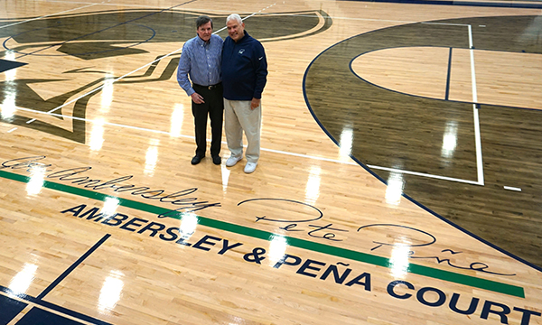 Court decorative image of Court , PSC names basketball court in honor  of Joe Ambersley, Coach Pete Peña 2023-10-13 15:23:22