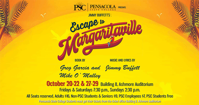 decorative image of Margaritaville-copy , Pensacola State to stage ‘Escape to Margaritaville’ Oct. 20-22, Oct. 27-29 2023-10-09 07:20:10