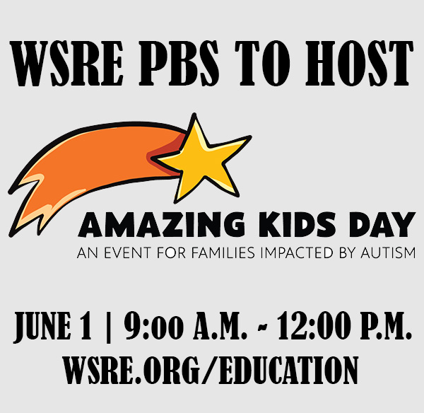 Kids Day decorative image of Kids-Day , WSRE PBS to host Amazing Kids Day on June 1 for children with autism 2024-05-16 10:53:18
