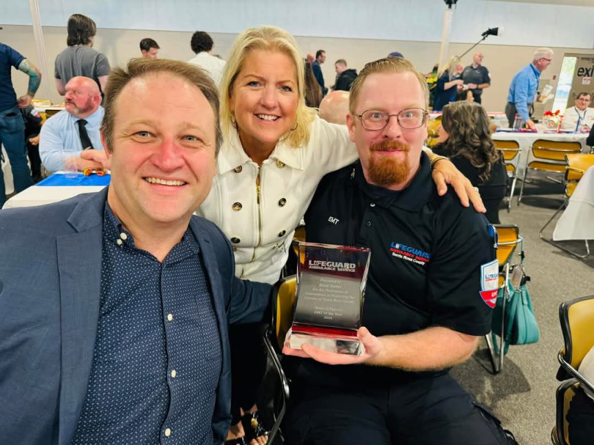 Brad Tarter Mike Johnston Sally Bergosh Exec Dir Health and Hope decorative image of Brad-Tarter-Mike-Johnston-Sally-Bergosh-Exec-Dir-Health-and-Hope , PSC Alum Bradley Tarter named EMT of the Year by the Florida Department of Health 2024-12-18 11:04:14