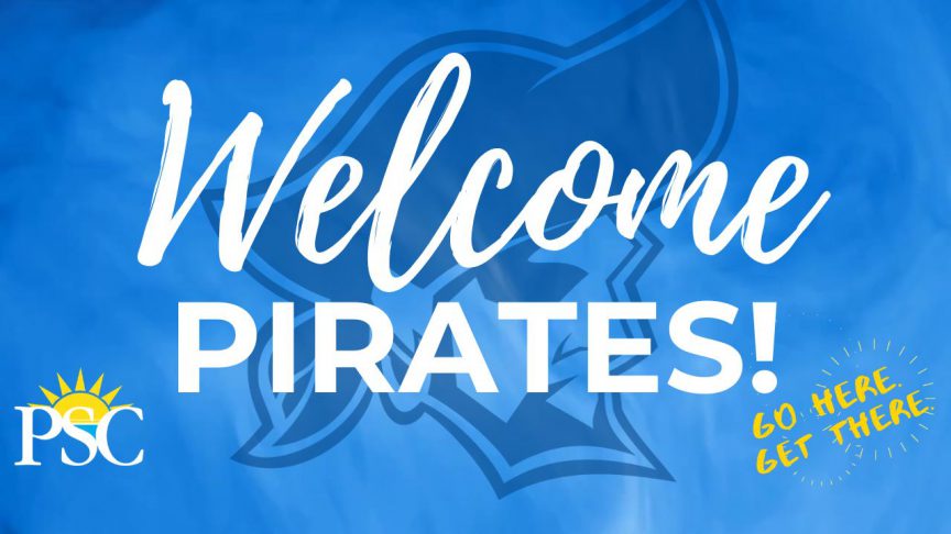 Digital Sign – Welcome Back Pirates (2) decorative image of Digital-Sign-Welcome-Back-Pirates-2 , Pensacola State Spring Semester Welcome Week 2025-01-08 11:39:59
