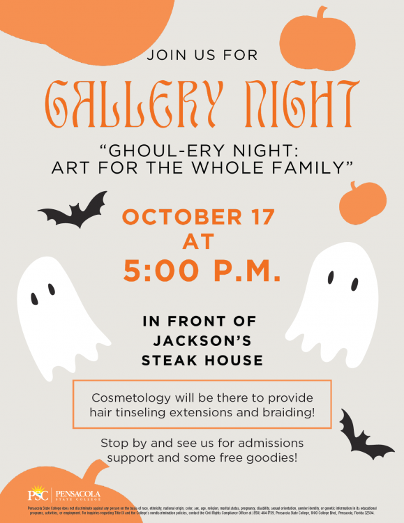 decorative image of Goul , Gallery Night Pensacola | Ghoul-ery Night: Art for the Whole Family 2025-10-01 08:58:32