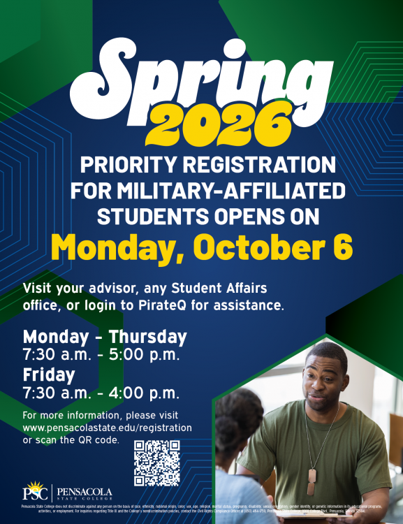 decorative image of Spring , Spring 2026 Priority Registration Week for Veteran and Military Families 2025-09-19 13:09:21