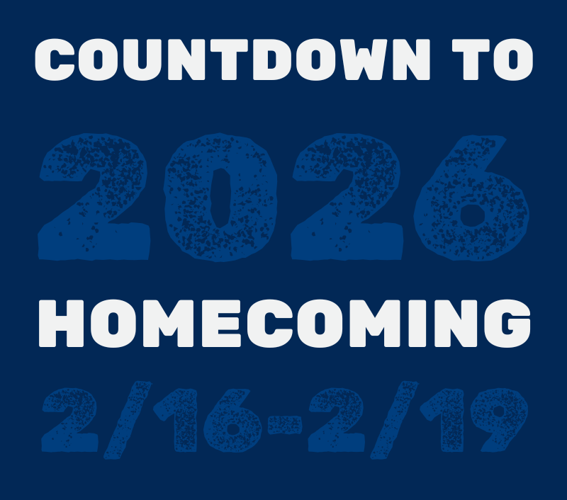decorative image with text: Countdown to 2026 homecoming 2/16-2/19.