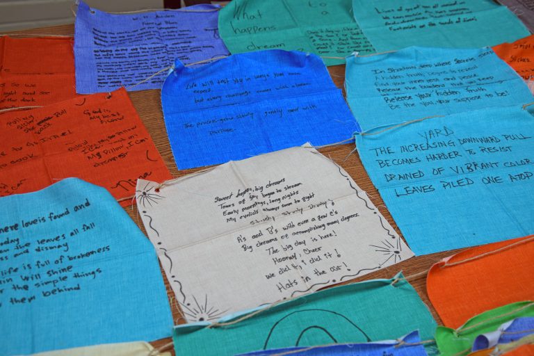 Decorative image of student poetry for the My American Dream Flag Project.